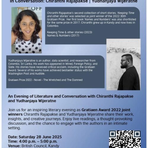 An Evening of Literary Conversation in Kandy, Sri Lanka